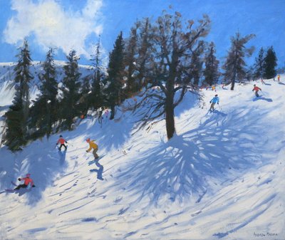 Esquiadores de primavera, Verbier, 2010 de Andrew Macara